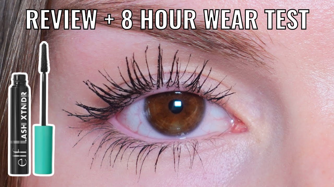 NEW ELF LASH XTNDR TUBING MASCARA + 8 HOUR WEAR TEST | BEST DRUGSTORE MASCARA 2024 | ELF EXTENDER