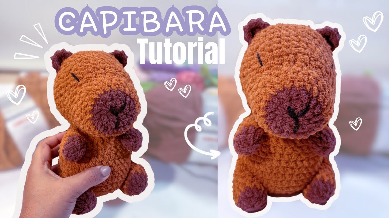 CAPIBARA amigurumi tejido a CROCHET- Tutorial completo capibara paso a paso🧶 20 cm 