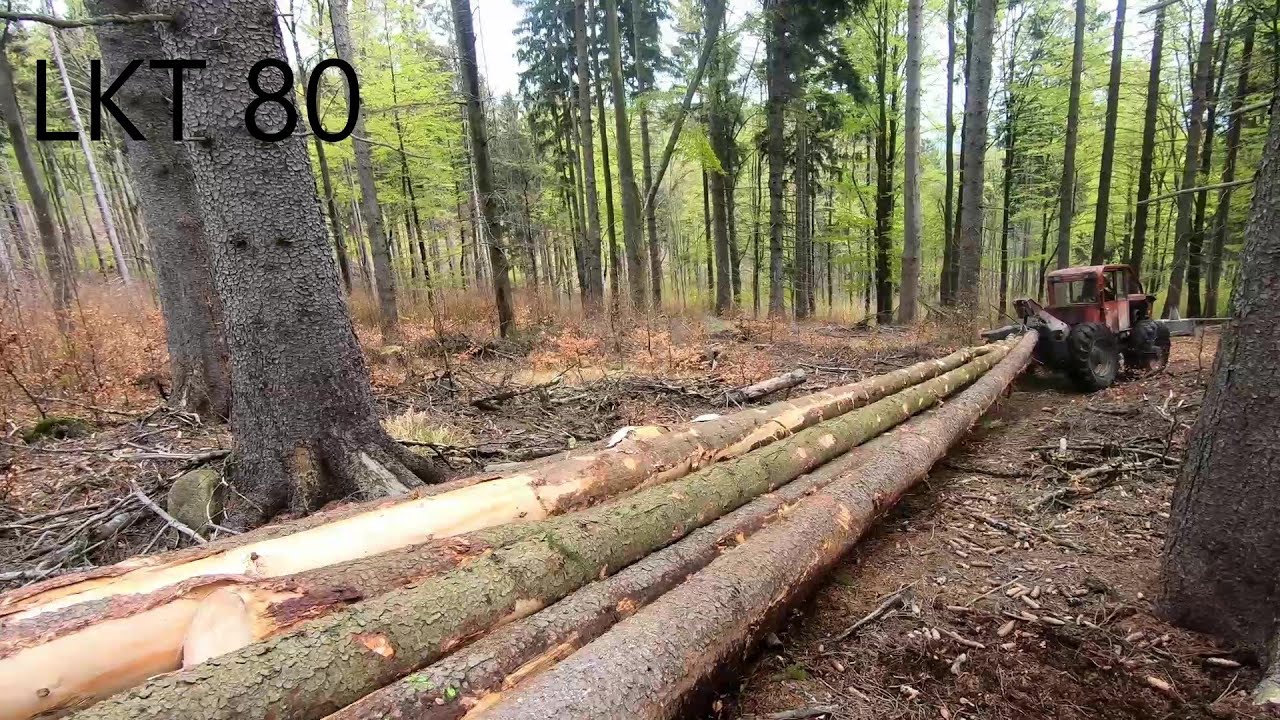 LKT 80 Zrywka potokiem i urwana lina