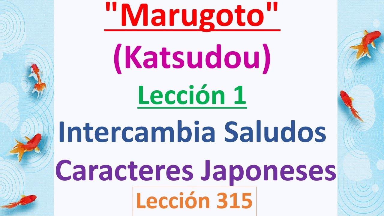 Saludos Escrituras Marugoto Katsudou Lección 1 まるごと Idioma Japonés Nihongo Lección 315 スペイン語で日本語レッスン