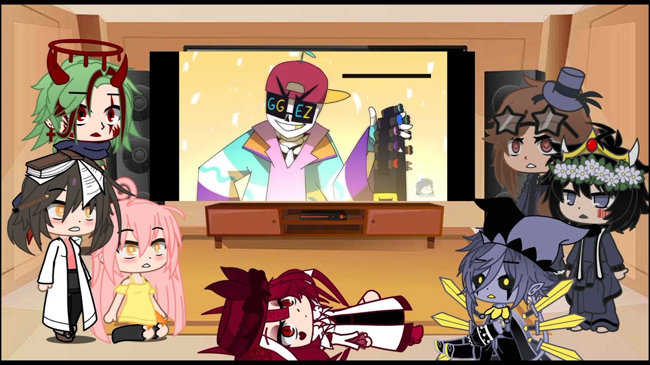 my friends react to underverse 0.7 ink vs error (2/2)