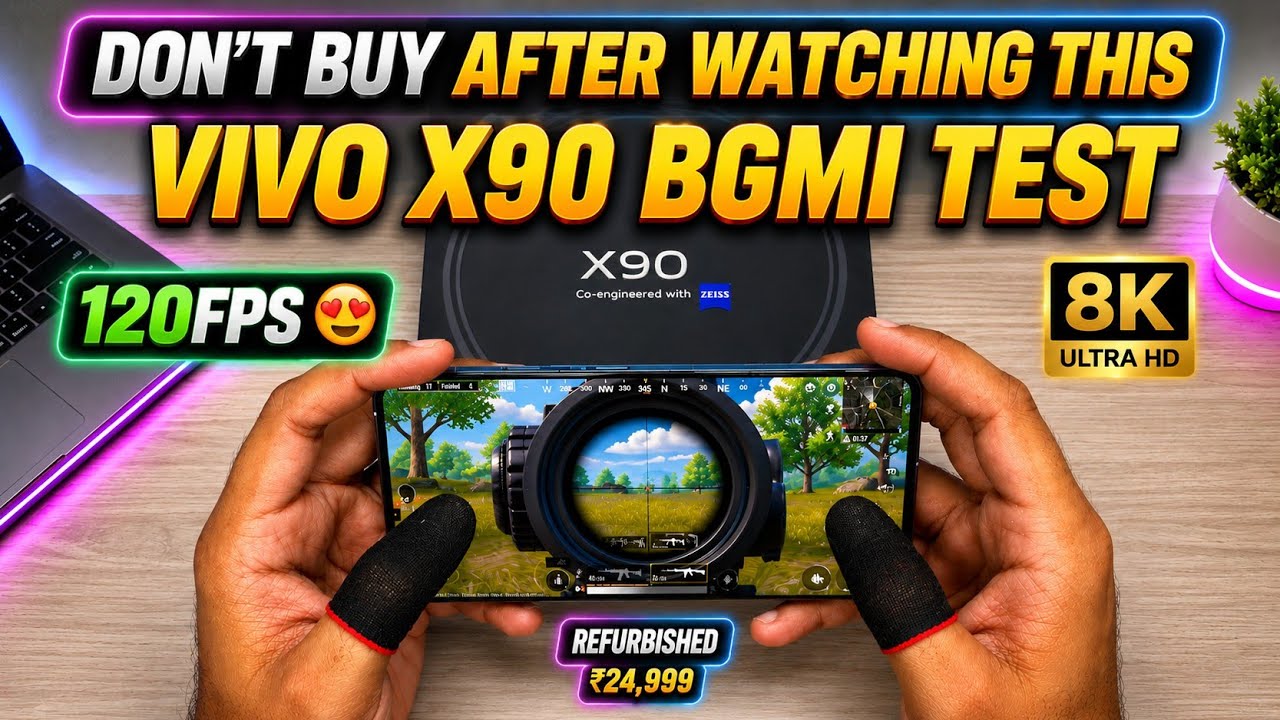 Vivo x90 Bgmi Test  😱 best Android 90 fps gaming