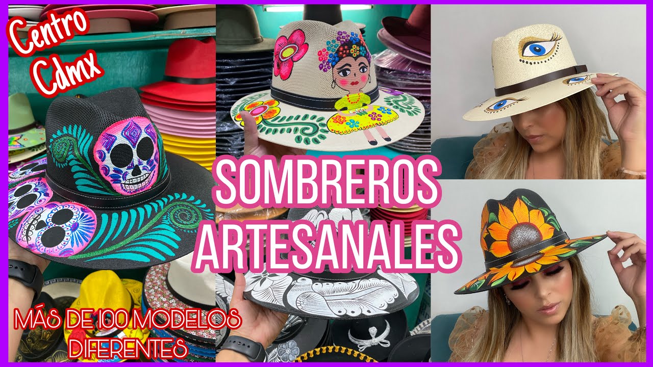 SOMBREROS ARTESANALES PINTADOS A MANO / CERCA DEL METRO ZÓCALO EN EL CENTRO CDMX