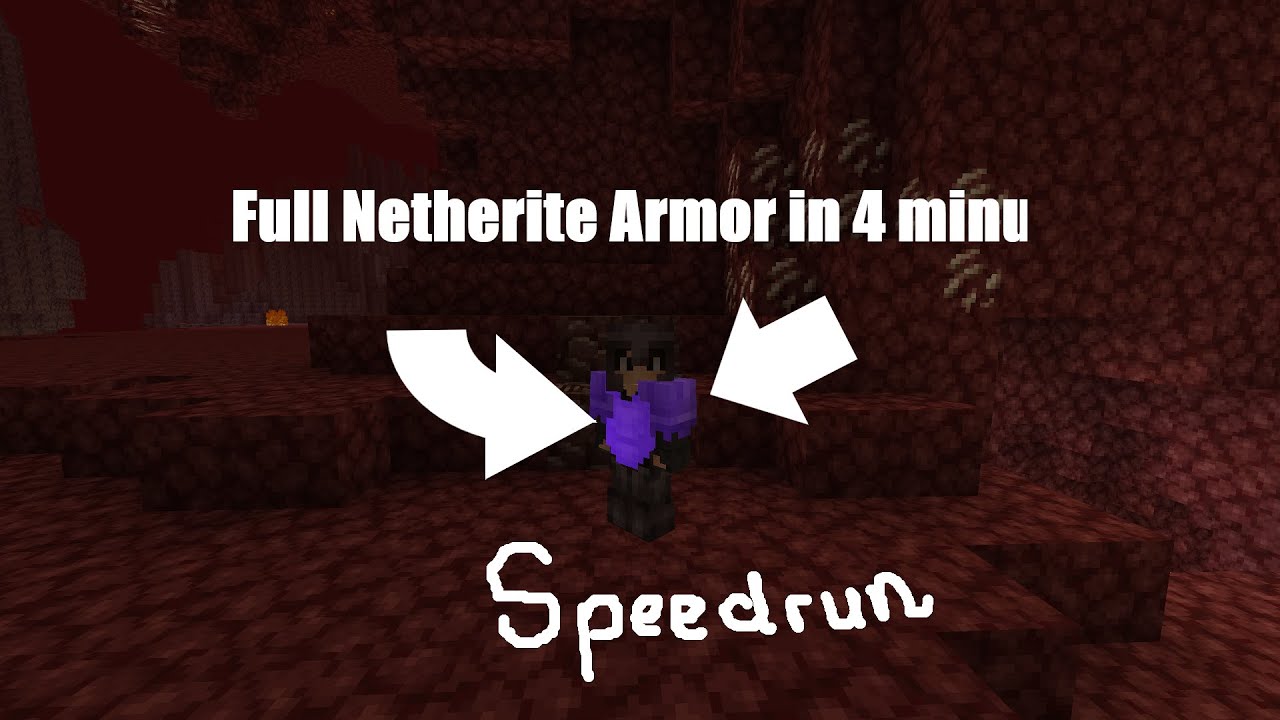 Full netherite armor in 1 minute 18 second world record. #speedrun #speedrecords #minecraft #1.17.1