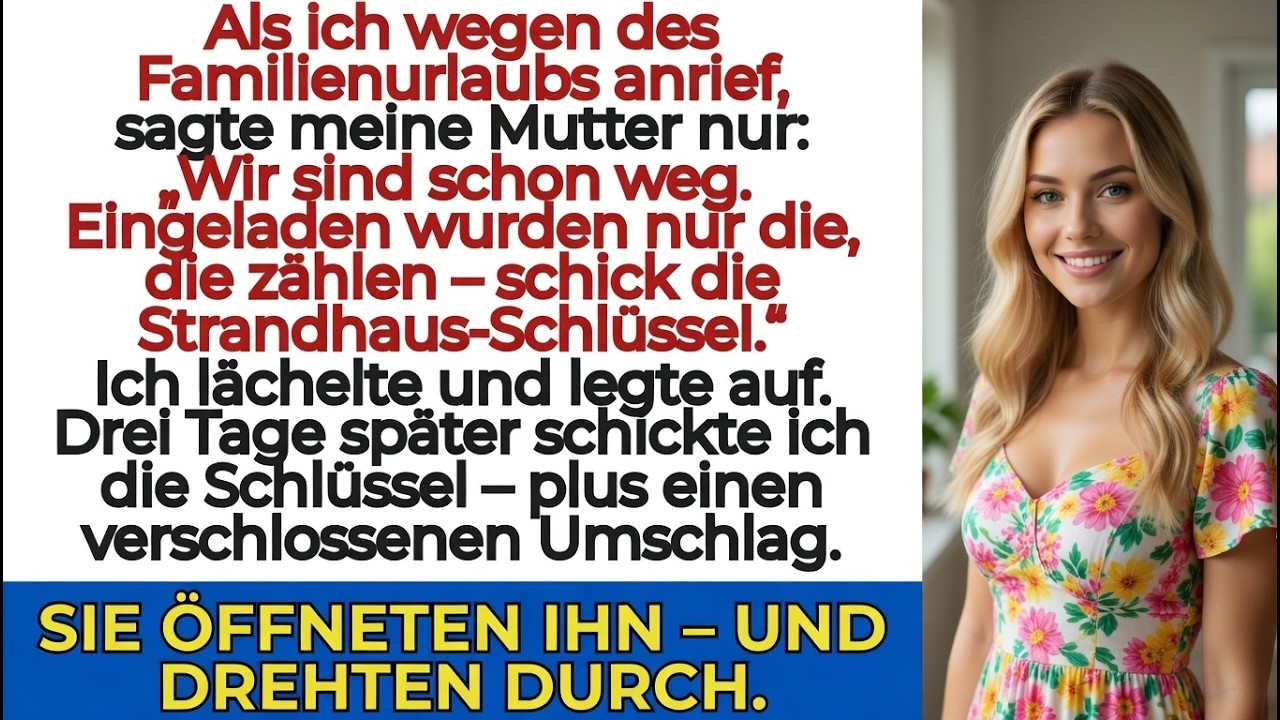 Meine Familie lud mich nicht zum Urlaub ein und wollte mein 8,5 Mio.-Haus – beim Dinner weinte sie