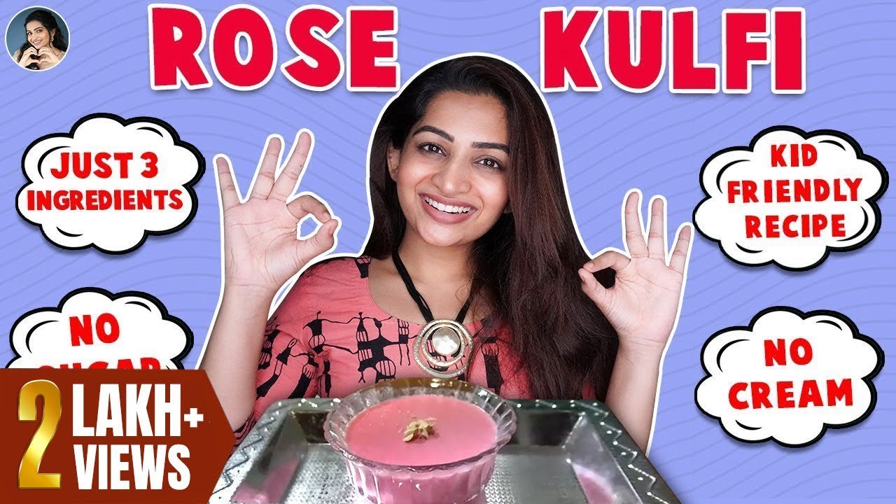 Ravishing Rose Kulfi | Just 3 Ingredients | Homemade Recipes | Cook with Nakshu
