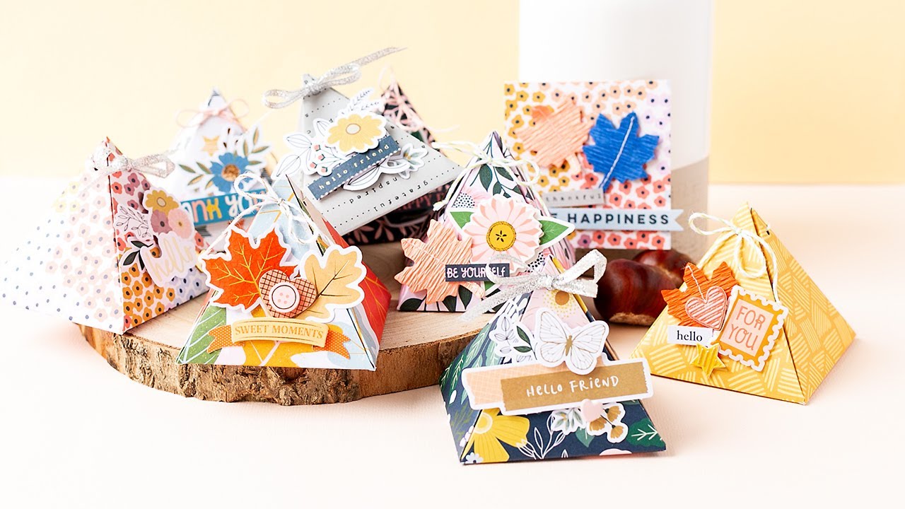 Fall Pyramid Favor Boxes