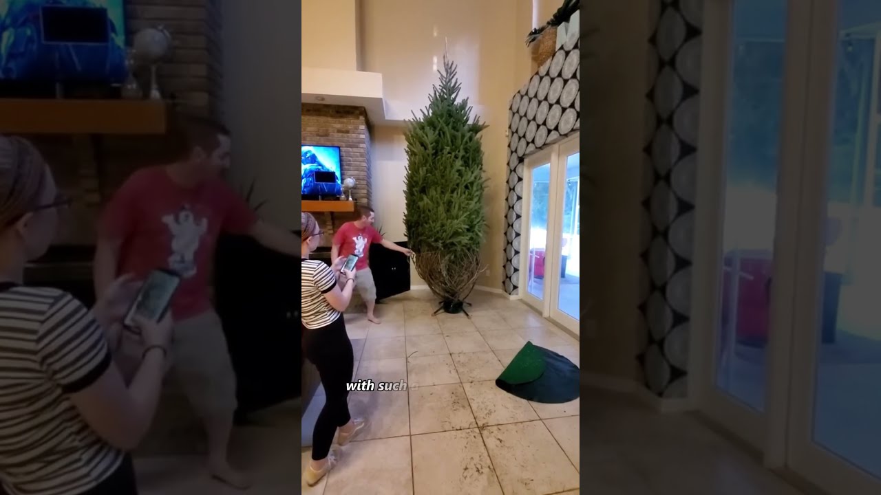 CHRISTMAS TREE FAIL 💀😭 | #shorts #christmas #fail