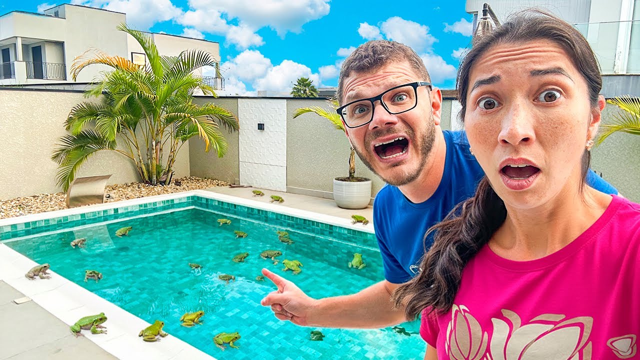 OS BICHOS ESTÃO INVADINDO NOSSA PISCINA
