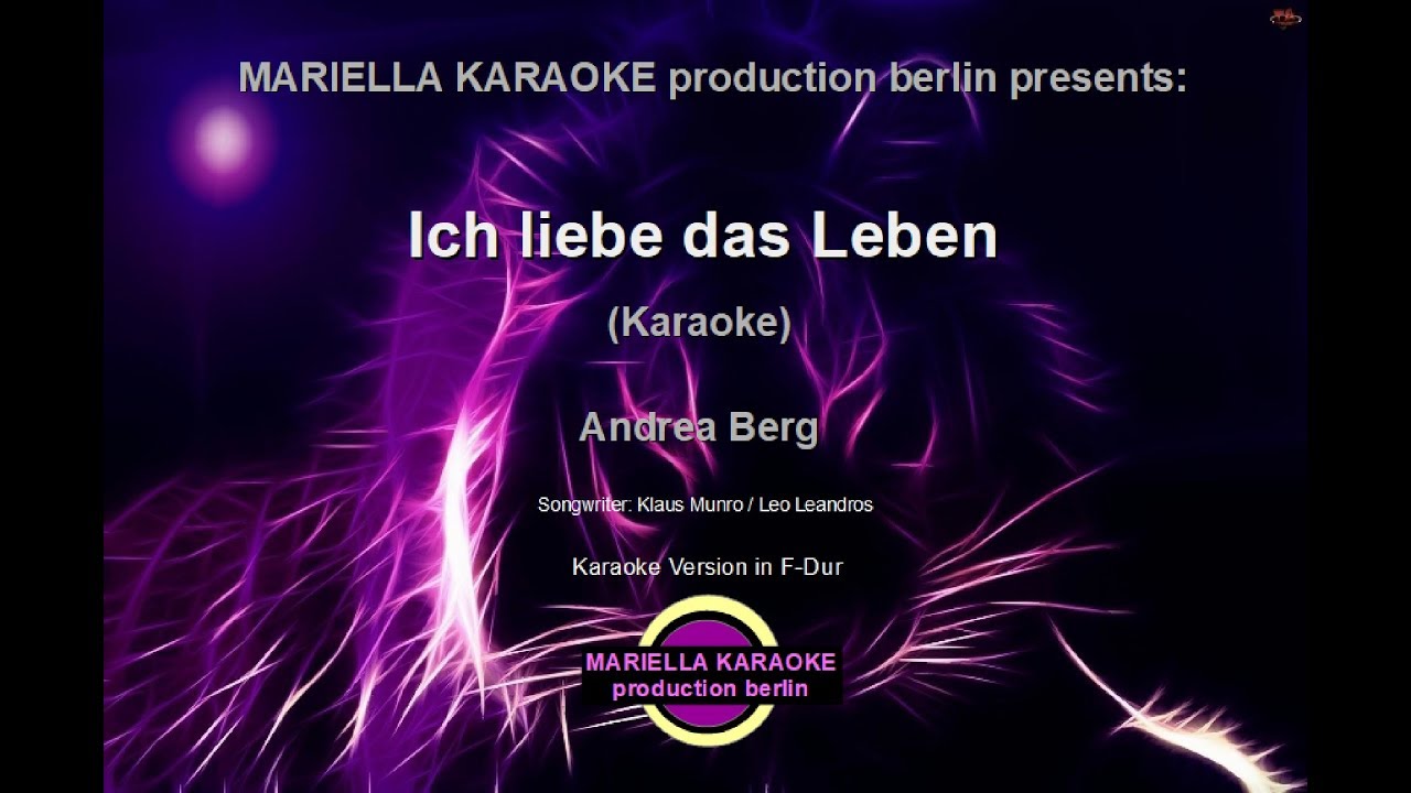 Andrea Berg   Ich liebe das Leben (Karaoke Version)