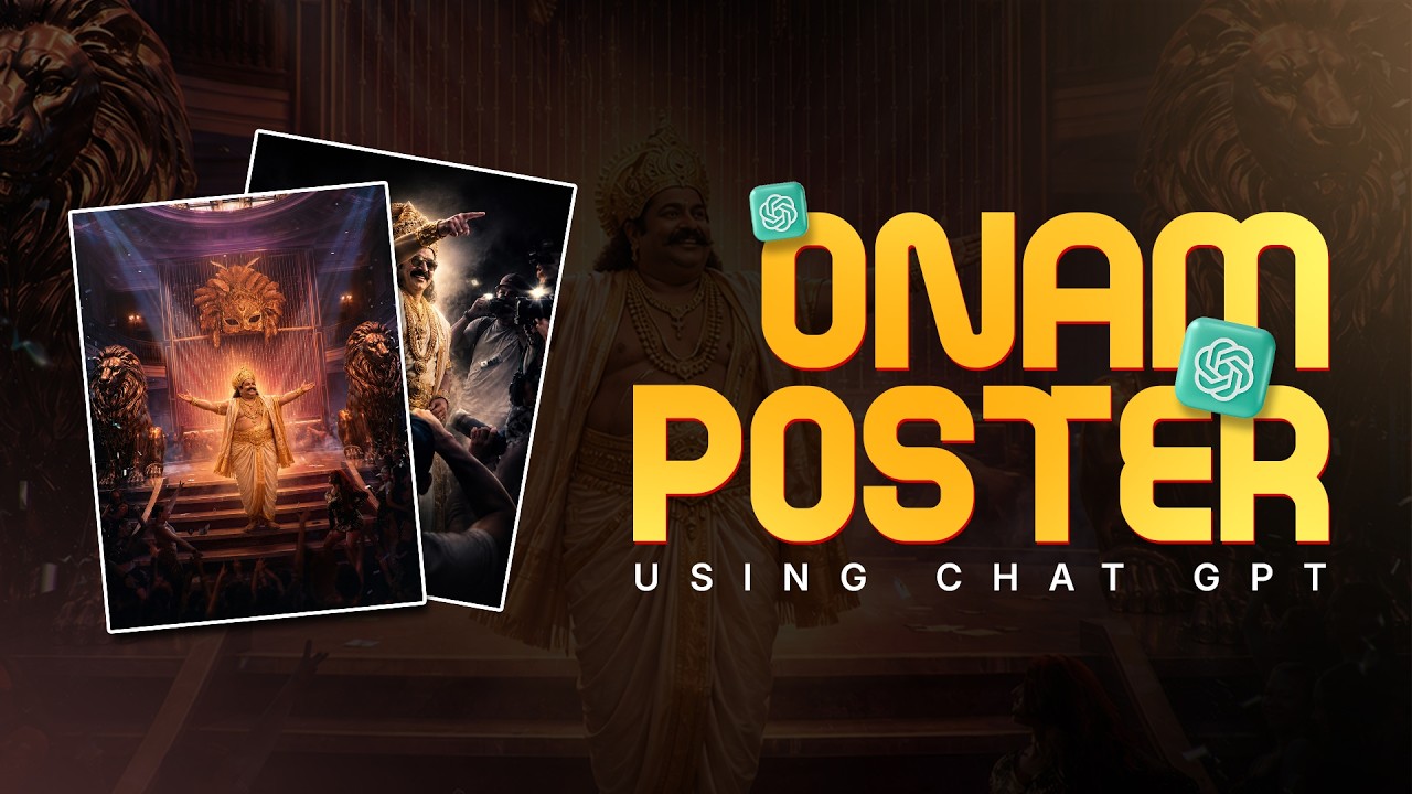 I Designed a Stunning Onam Poster with ChatGPT AI 🤯 | AI Poster Design Workflow 2026