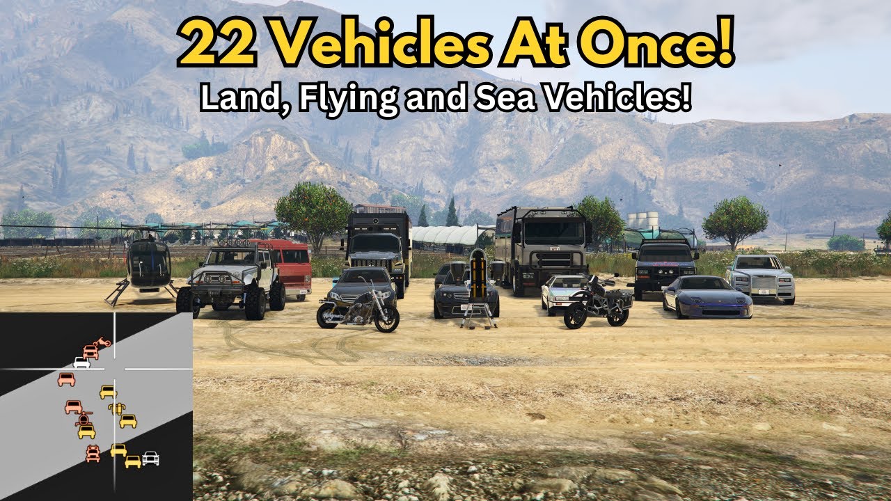 22 ACTIVE Vehicles At The SAME TIME In GTA Online