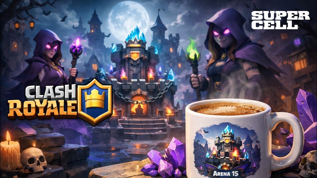 Café Clash royale Arena 15 conta do zero 🖤 💀 🕯️ 🦇 sem gema 💎 🥱 😣 😓