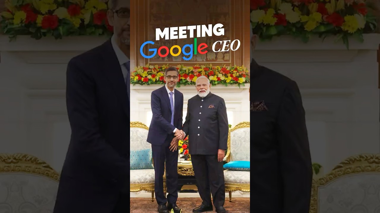 PM Modi meets and interacts with Google CEO Sundar Pichai | #shorts