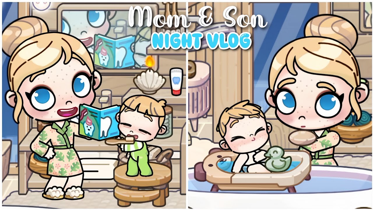 Mom & Son Night Vlog 🛁🪥 | Avatar World | Pazu