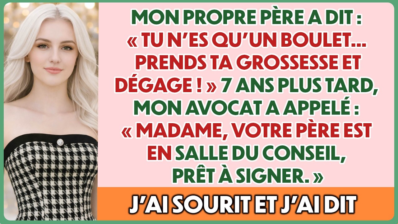 «Tu es un boulet !» Mon père m’a chassée enceinte—7 ans plus tard, j’ai racheté sa dette & l’avocat…