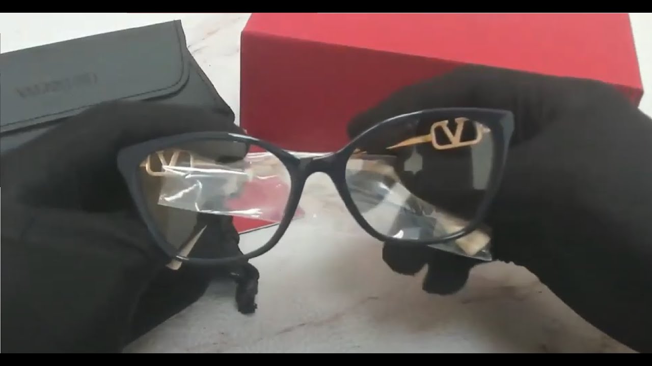 Unboxing Valentino Eyeglasses Women's VA3050 5034 Blue 54-17-140mm