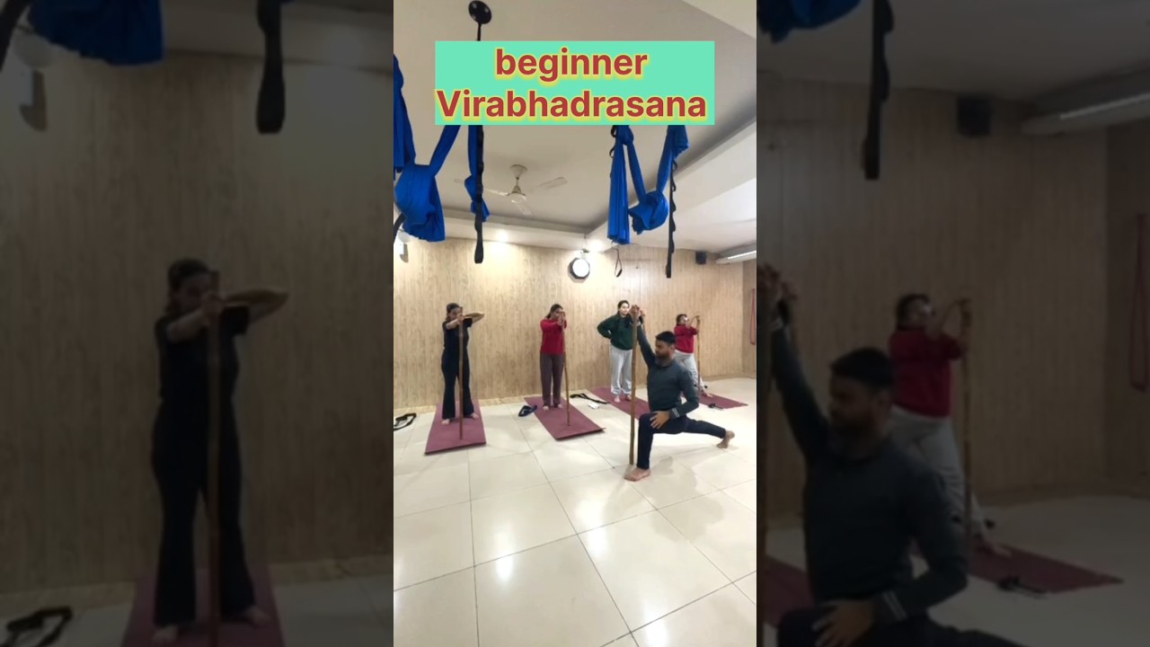 Beginner Virabhadrasana 🫰🫰