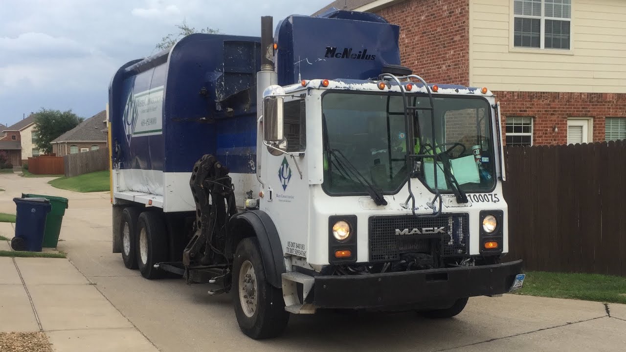 Waste Connections: Mack MR Side Loader Garbage Trucks