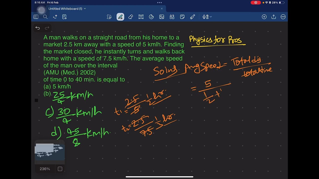 Kinematics series for beginners…..question 13