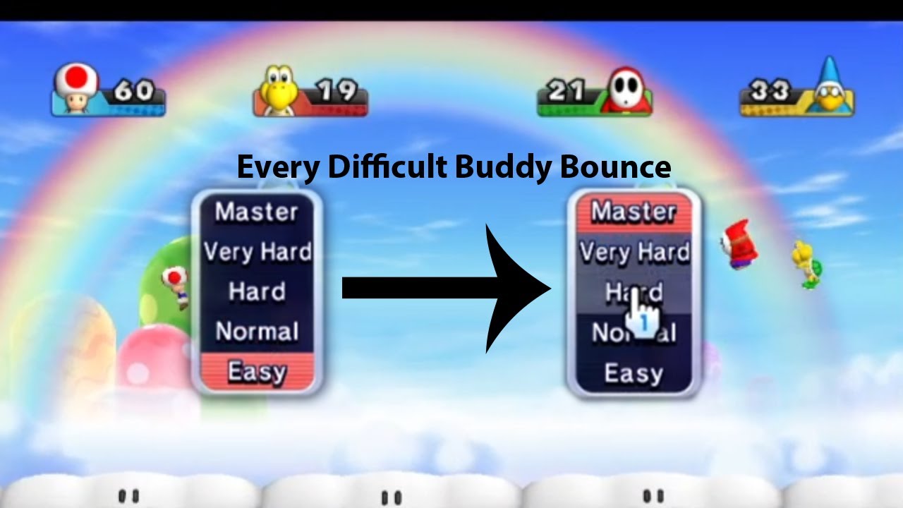 Buddy Bounce From Easy to Master(Mario Party 9)