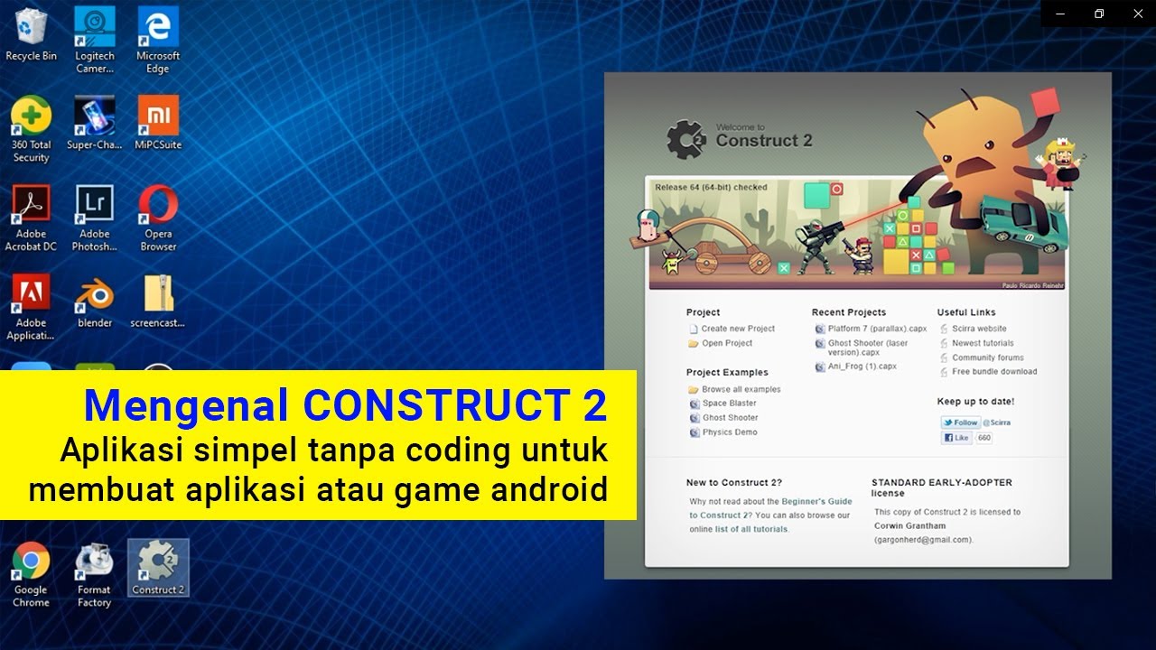 Mengenal Aplikasi Construct 2 | Seri Belajar Construct2 #1