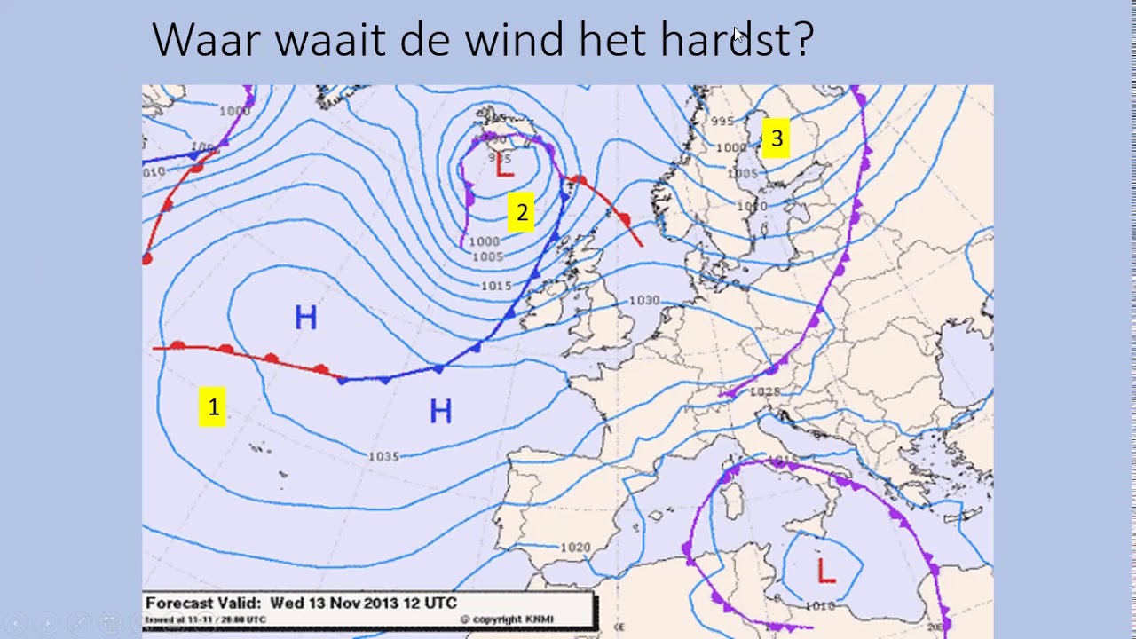 Isobaren en weerkaart