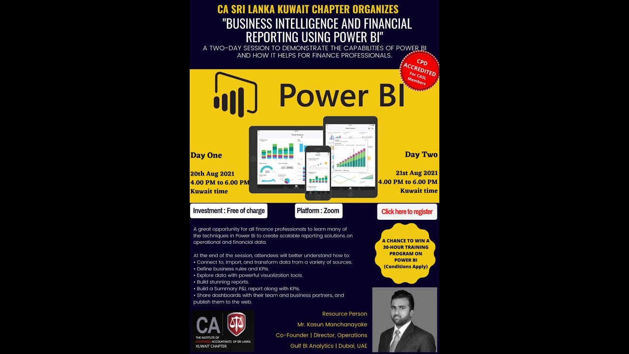 Webinar - Business Intelligence and Financial Reporting Using Power BI (Day Two) 21 - August - 2021