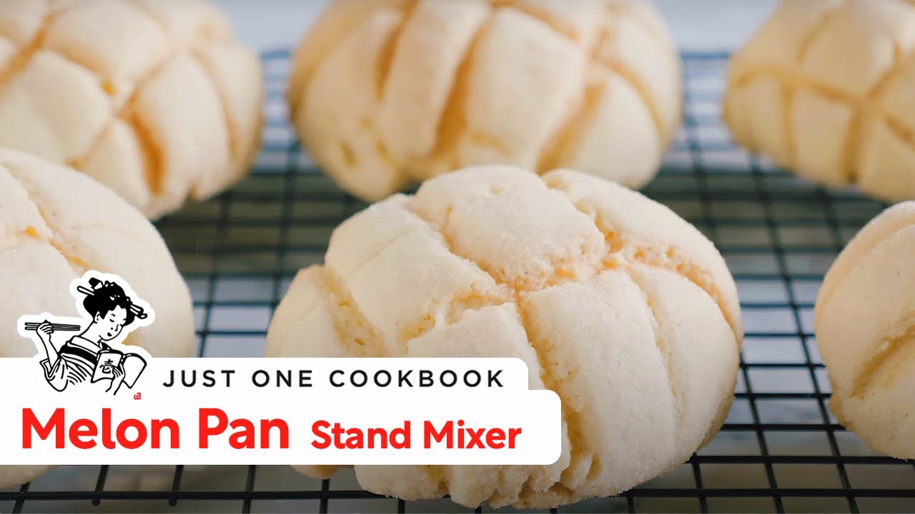How To Make Melon Pan (Recipe)【Stand Mixer】メロンパンの作り方 (レシピ)
