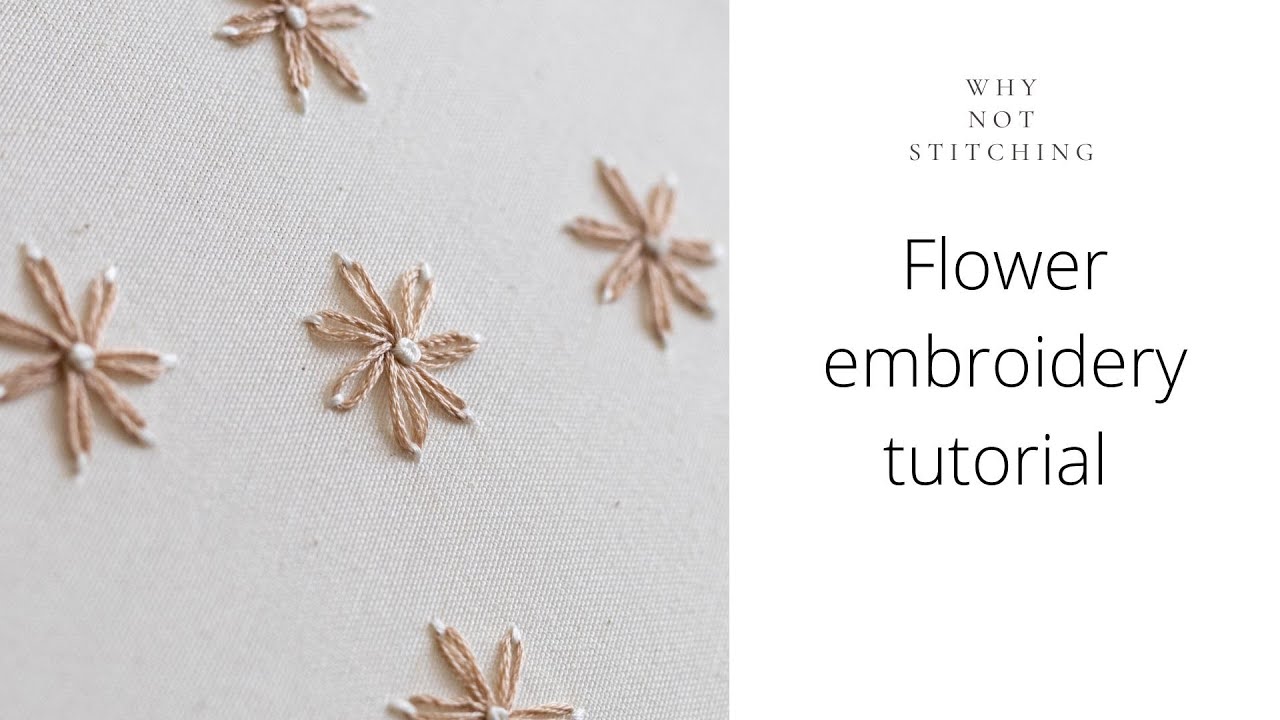 Easy flower embroidery tutorial - hand embroidery for beginners