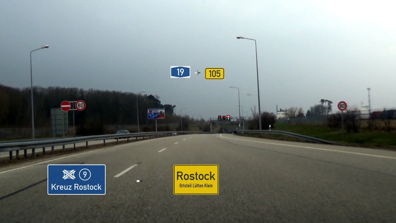 🇩🇪 A19 + B105: AK Rostock - Rostock-Lütten Klein (3x)