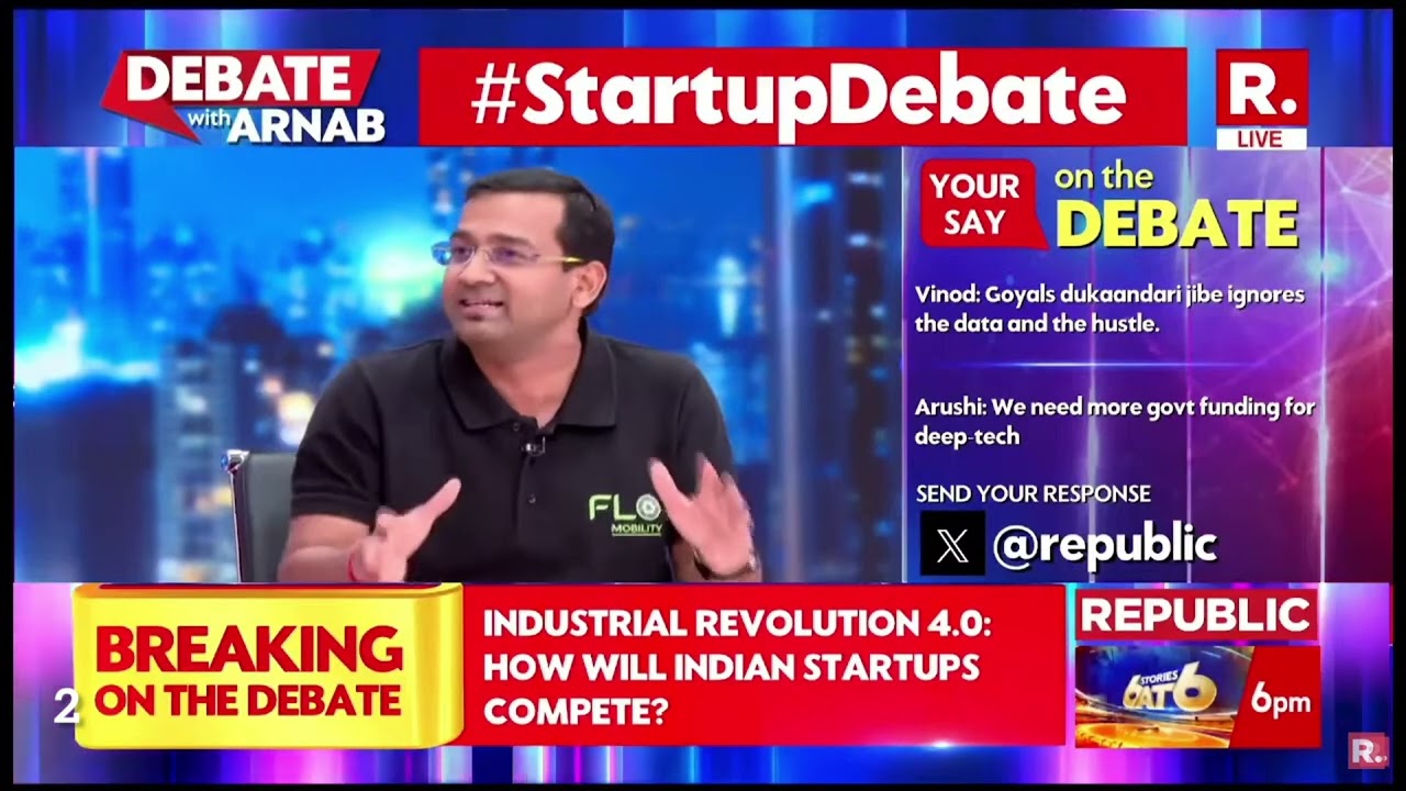 Flo Mobility’s take on recent startup ecosystem on Debate with Arnab.