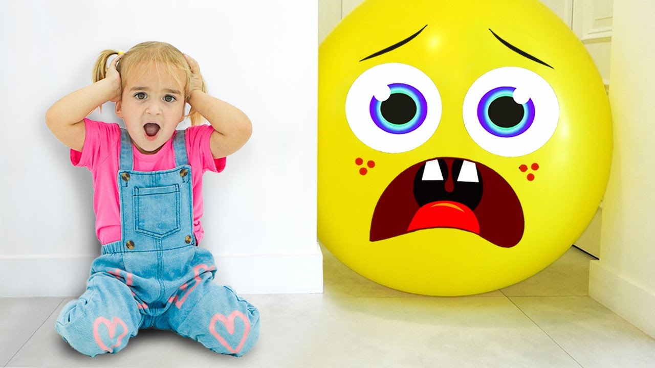 أليس تلعب لعبة الغميضة بالبالونات