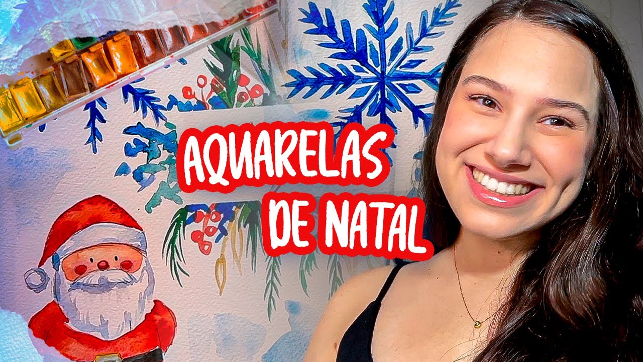 PINTURAS DE NATAL | Tutorial de pintura em aquarela fácil por Sofia Campos Arte