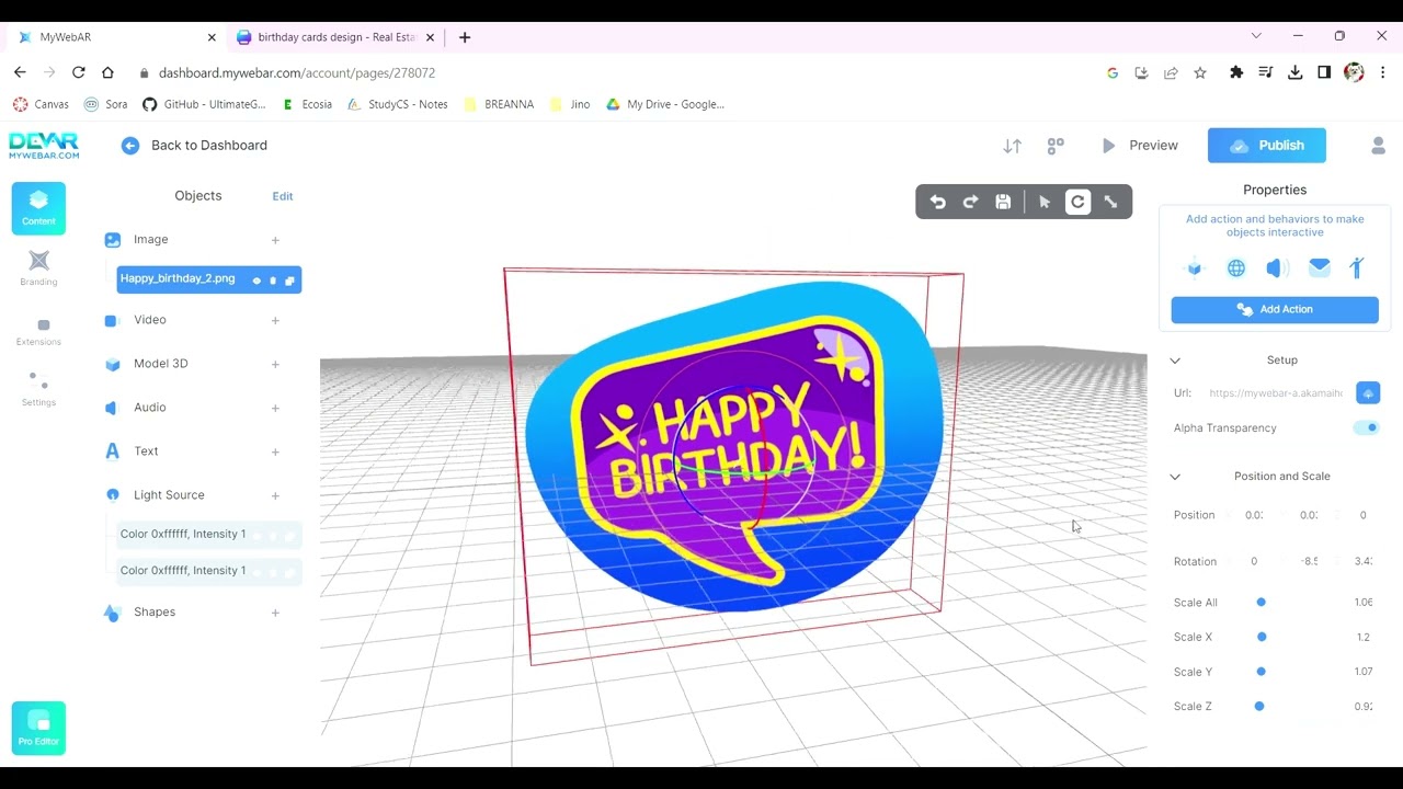 Best Wishes AR Card Tutorial - MyWebAR