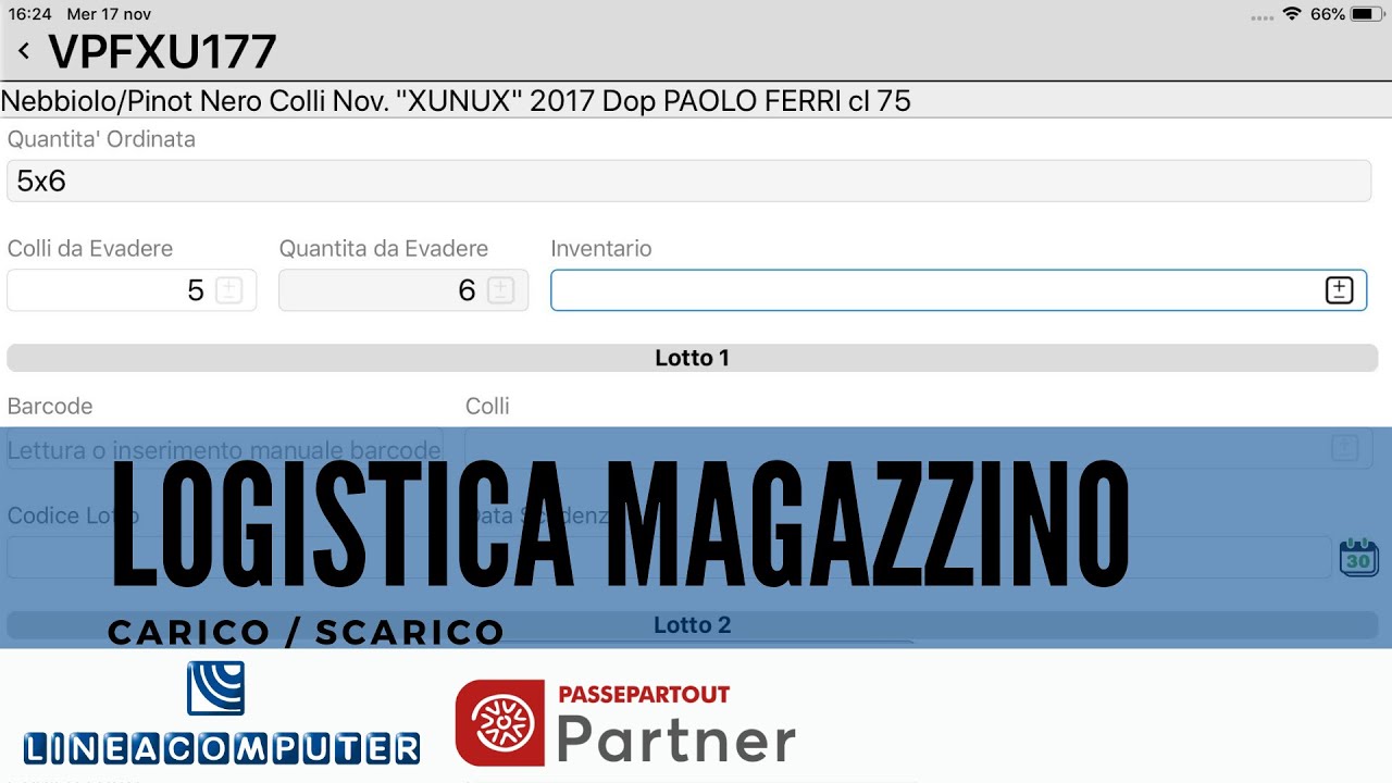 LOGISTICA MAGAZZINO - Carico / Scarico Merce da Tablet