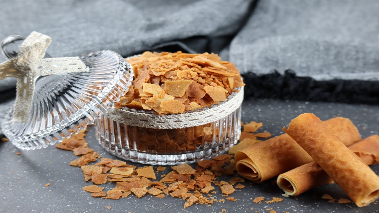 La recette de pailleté feuilletine ou crêpes dentelles - رقائق الفويتين المقرمشة بطريقة سهلة و ناجحة
