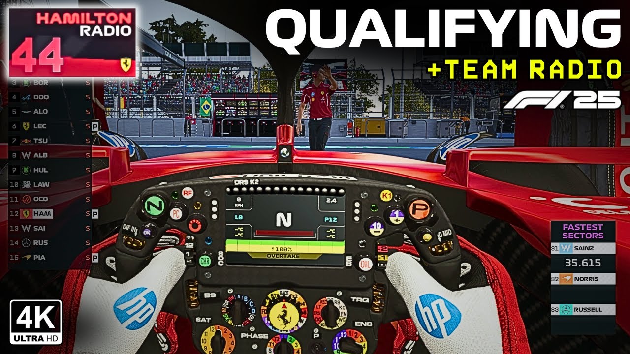 Lewis Hamilton Ultra Immersive Qualifying Gameplay Azerbaijan GP 2025 with Team Radio