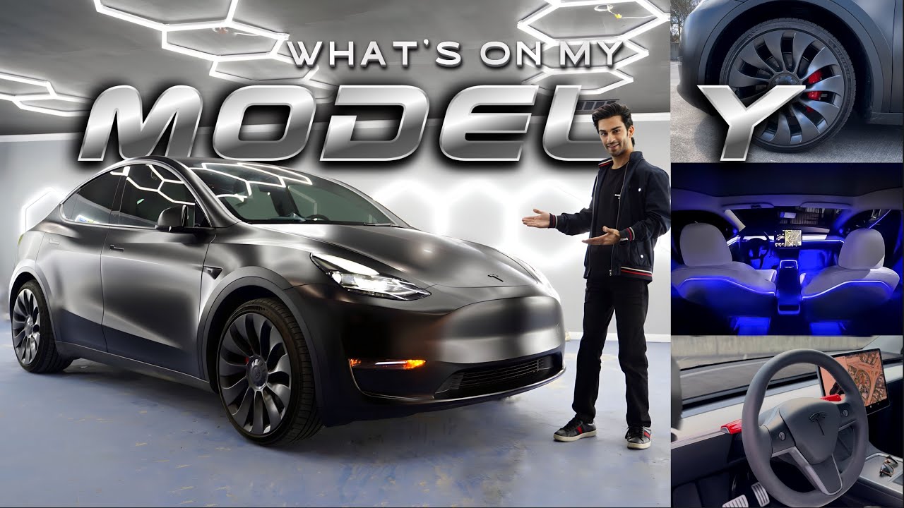 My Tesla Model Y Personalized: Vinyl Wrap, Ambient Lights & Cool Accessories!