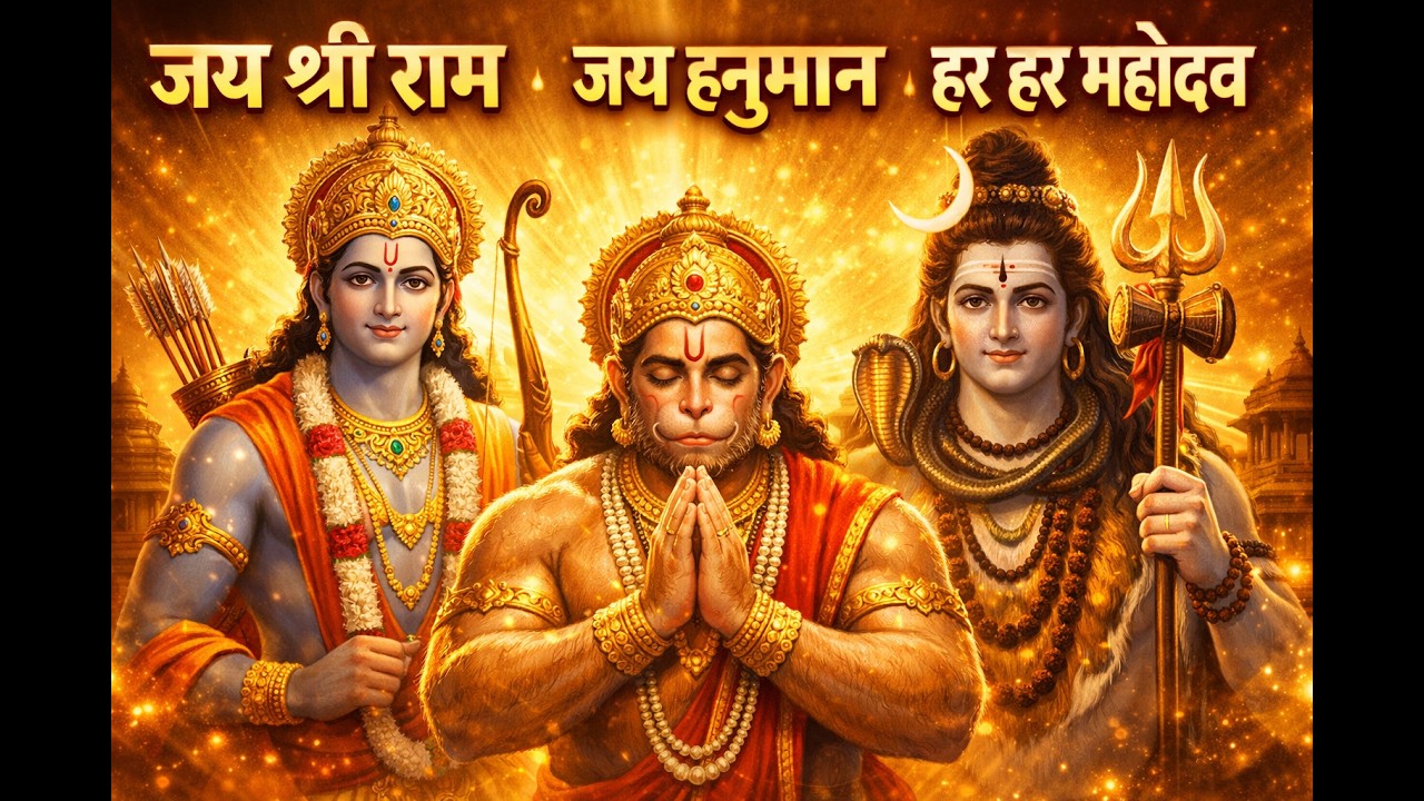 जय श्री राम 🙏 जय हनुमान 🙏 हर हर महादेव | Powerful Bhajan & Mantra | Positive Energy Bhakti Song