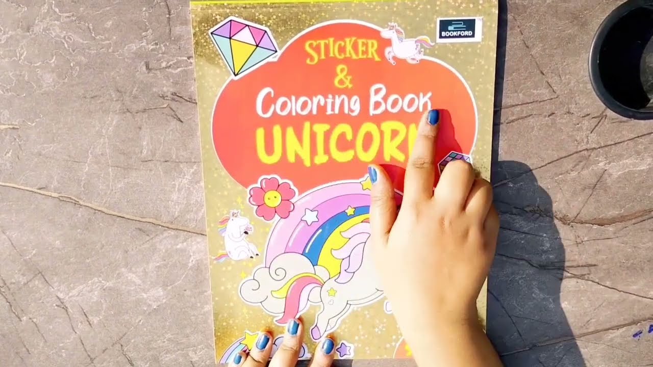 Sticker & Coloring Book Unicorn