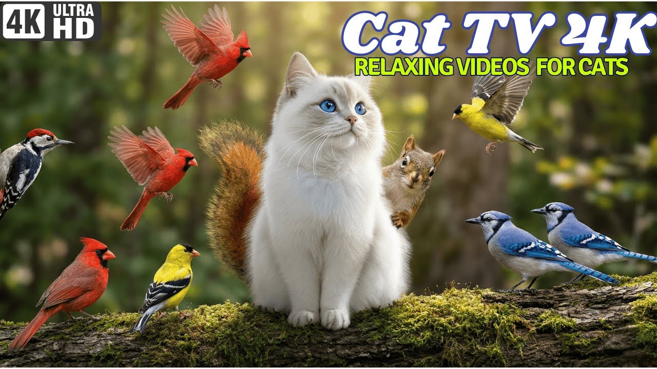 Cats Can’t Look Away 🐦 Beautiful Bird Scenes for Calm and Happy Cats | 1+ Hour 4K Ultra HD 60FPS