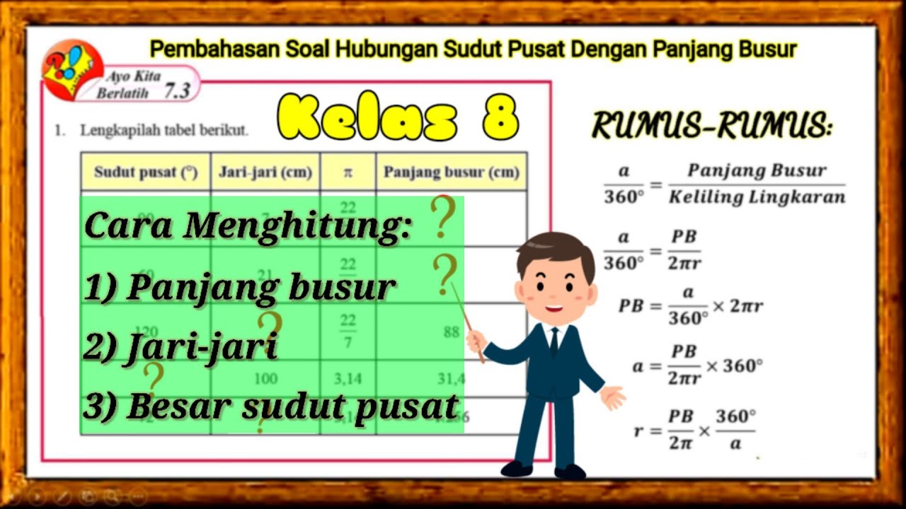 hubungan sudut pusat dan panjang busur (pembahasan soal dan jawaban)