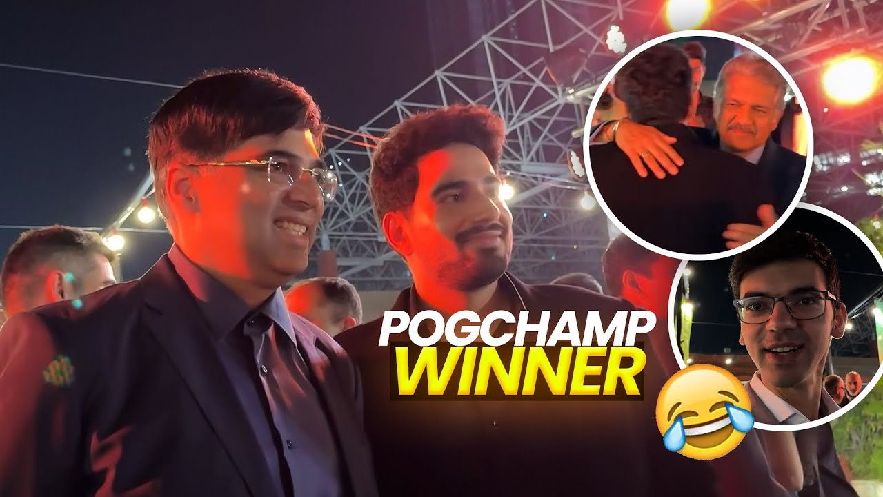 Samay Raina touches Anand Mahindra's feet! Shows Vishy Anand his game | Global Chess League 2025