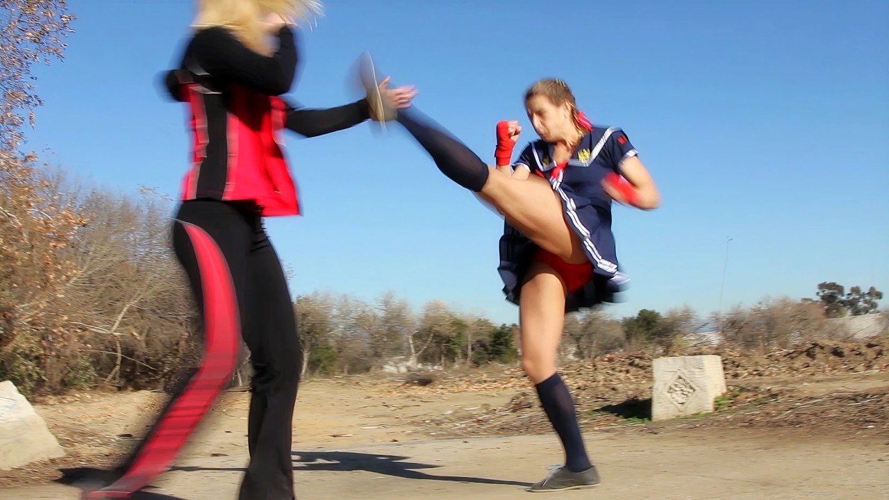 Muay Thai Girl vs Boxing Girl | Martial Arts Fight Scene (Slug Street Scrappers)