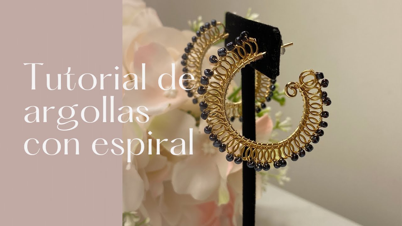 Tutorial de argollas con espiral en alambrismo - Lunara Accesorios