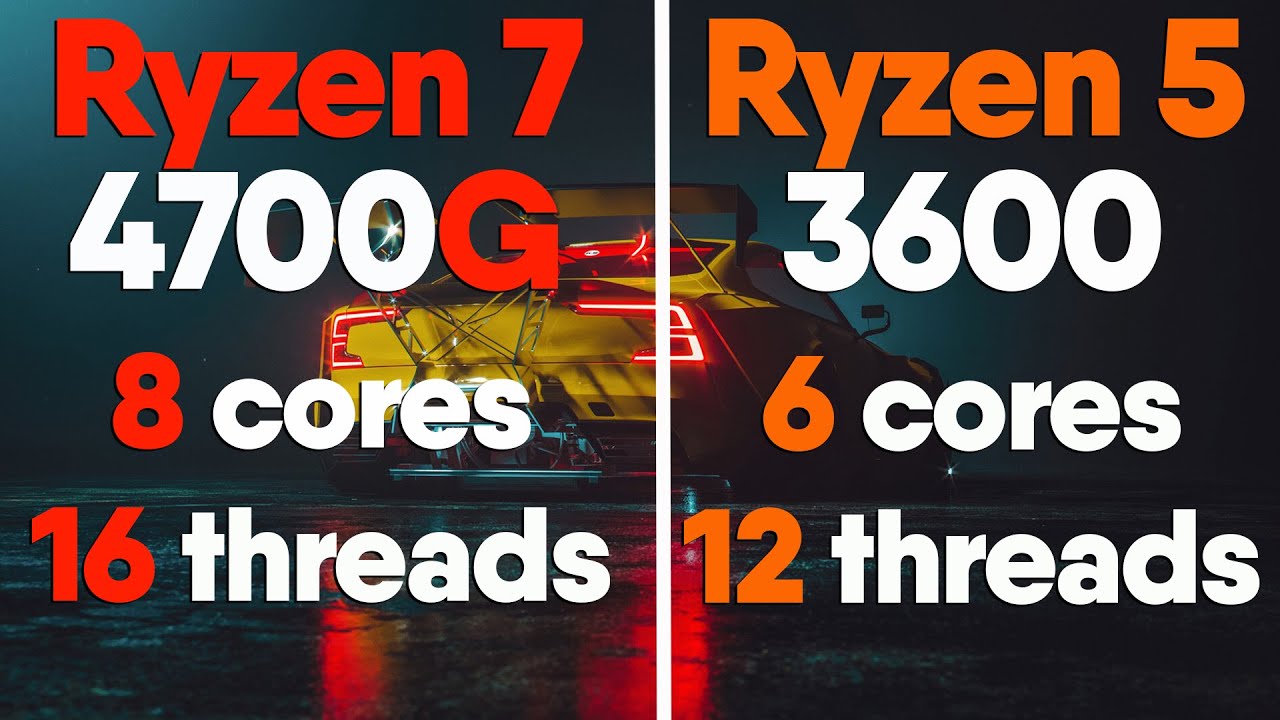 Ryzen 7 4700G vs Ryzen 5 3600 - Test in 10 Games