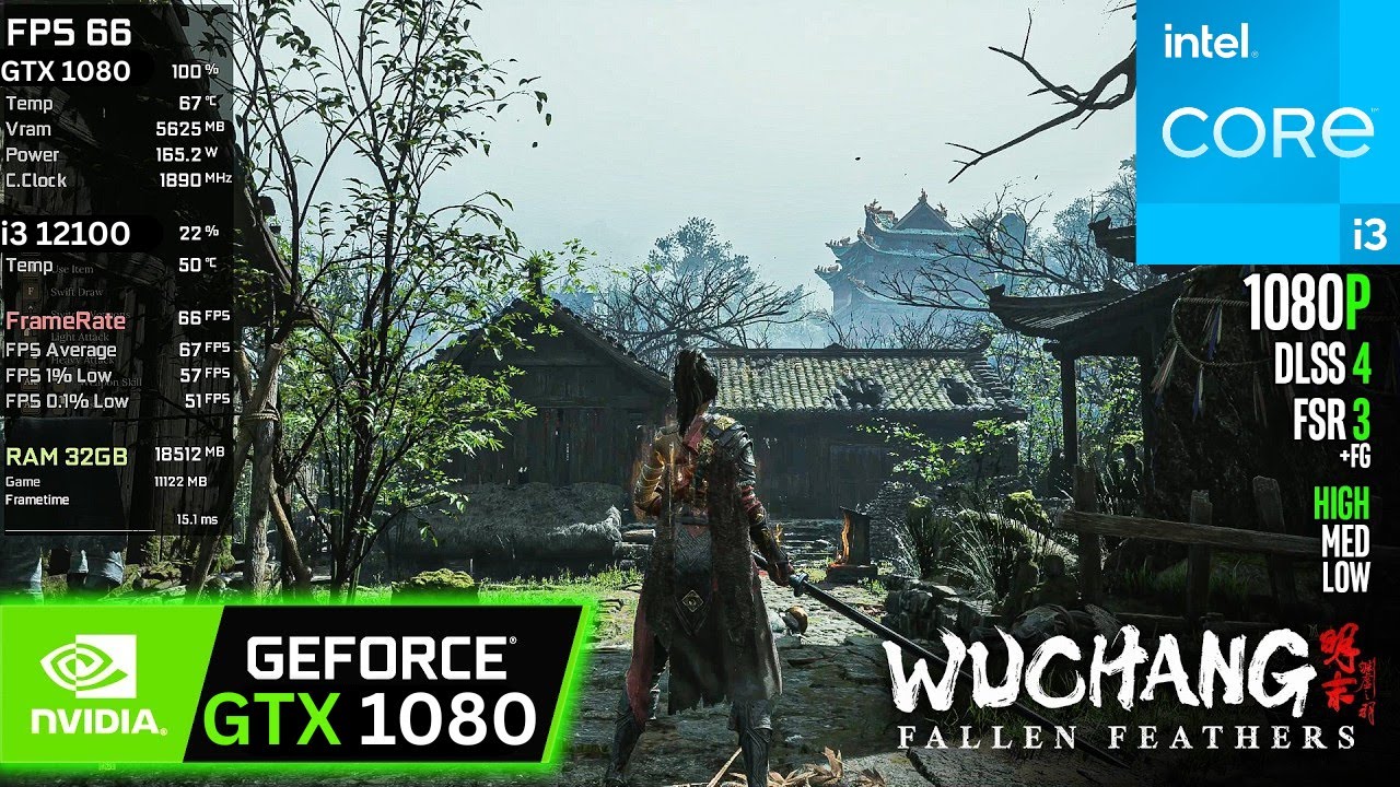 WUCHANG: Fallen Feathers - GTX 1080 - Benchmark - Gameplay Test
