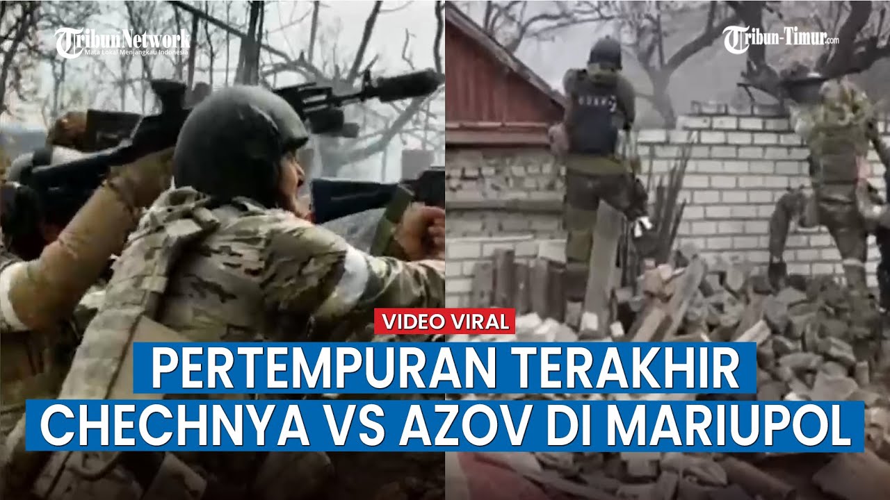 Ketegangan Prajurit Chechnya Bertempur dengan Batalyon Azov, Wajah 'Dihajar' Asap Senjata