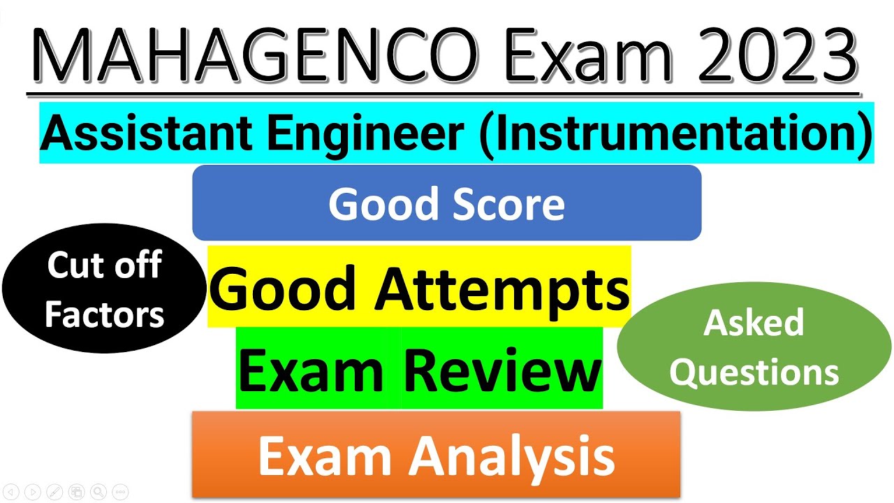 MAHAGENCO exam analysis | mahagenco instrumentation exam review | mahagenco AE instrumentation exam